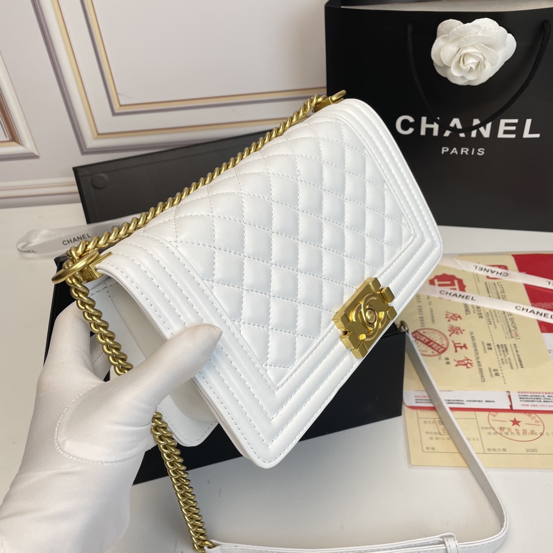 Chanel BOY Shoulder Bags Size 25*14*7cm
