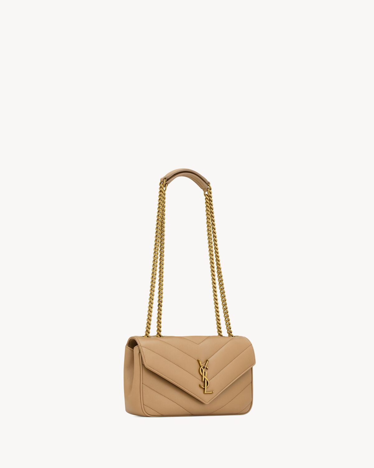 loulou small in matelassé lambskin NATURAL TAN