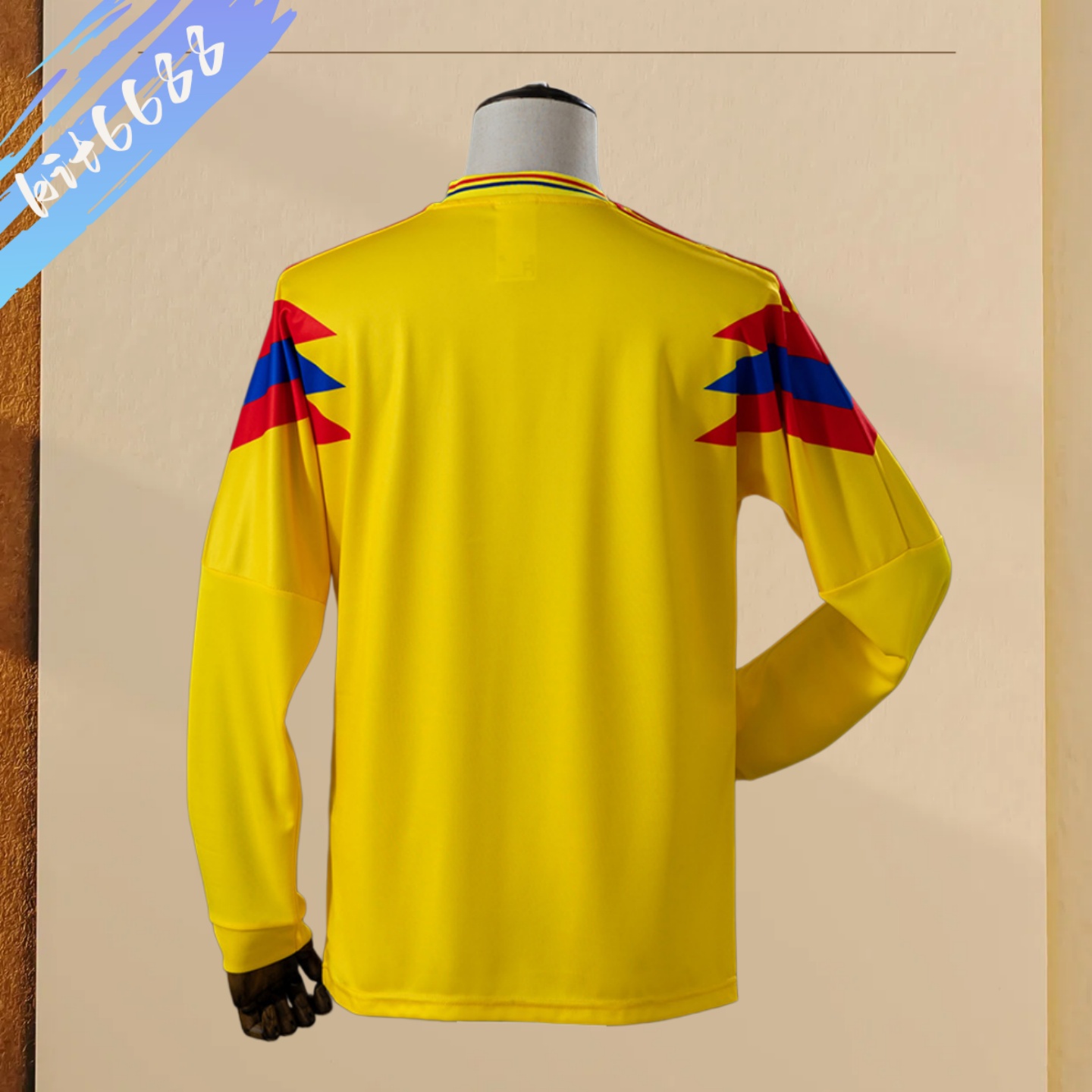1990 Colombia home Long Sleeve Retro Football Shirt
