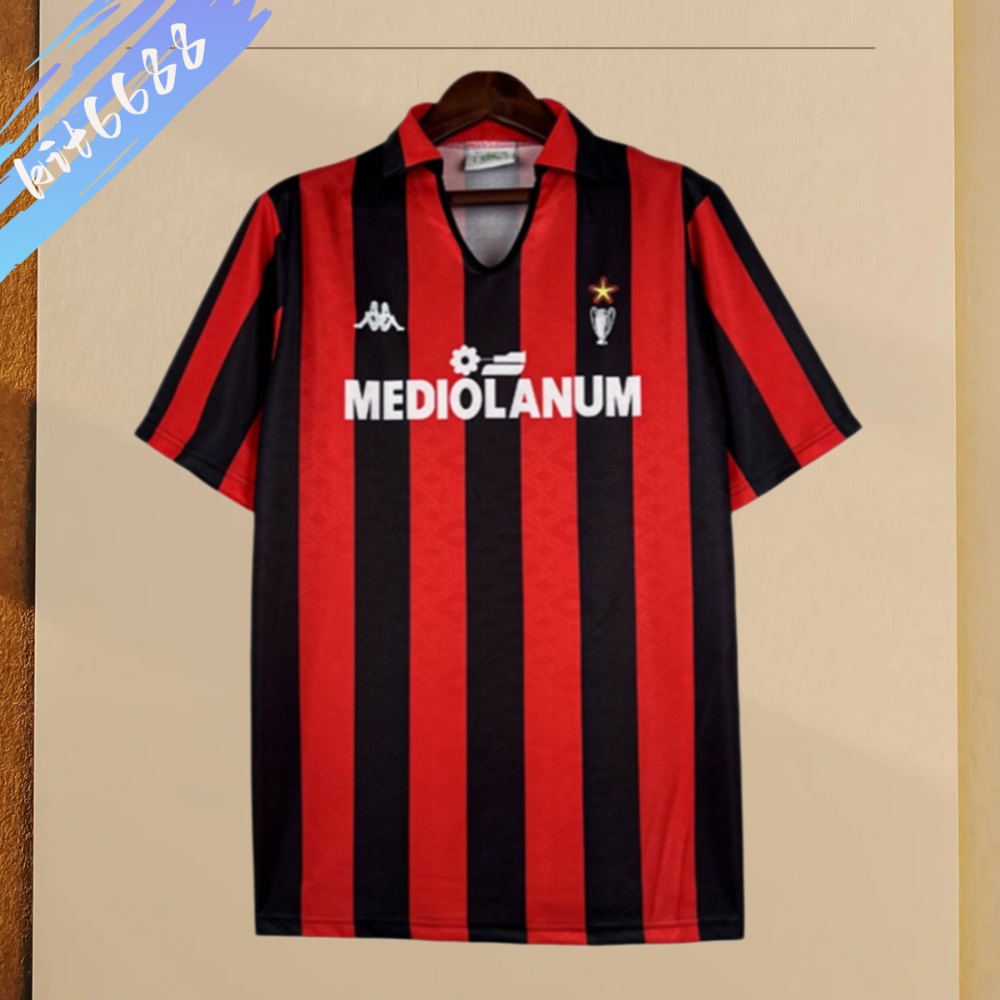 1989/1990 AC Milan Home Retro Football Shirt