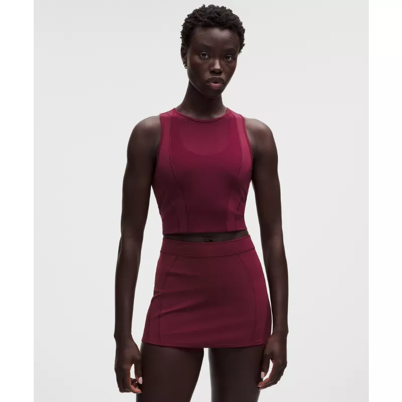 Nulux Mesh-Panelled Cropped Tank Top