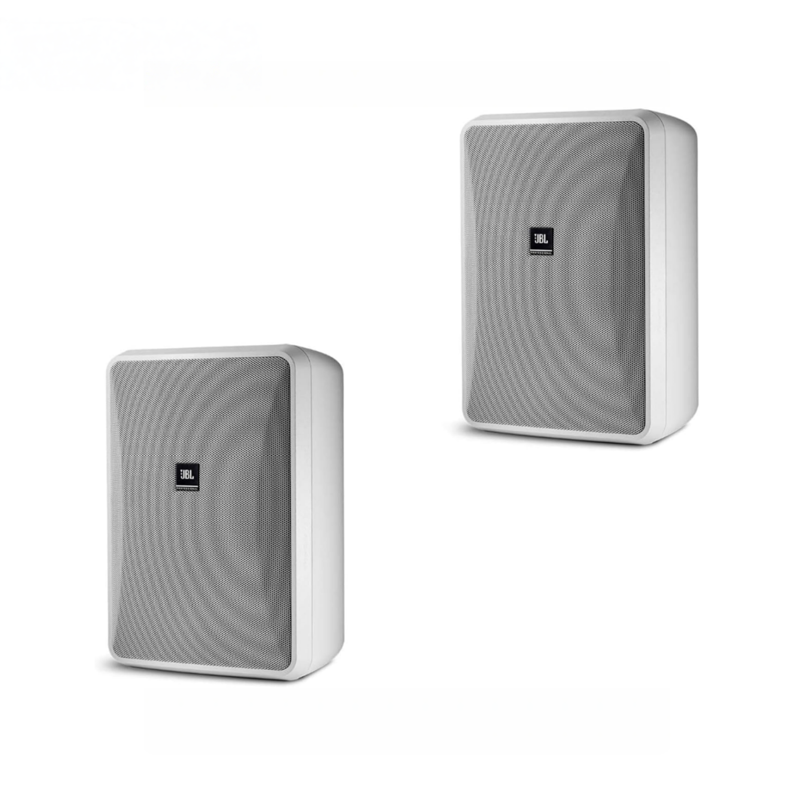 JBL Professional CONTROL 28-1-WH wall-mounted indoor. outdoor speaker. broad sound coverage. 8 inch. 120 watt at 8Ω. high output background. foreground weatherproof speaker. Sold as a Pair. White.