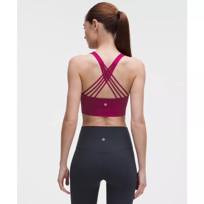 FlexyFlex Strappy Longline Yoga Bra Light Support, A–C Cups