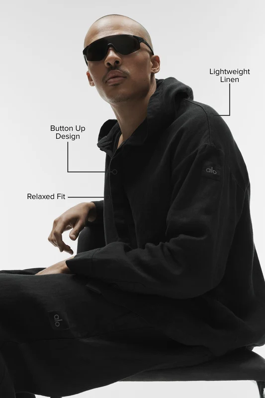 Linen Days Button Up Hoodie