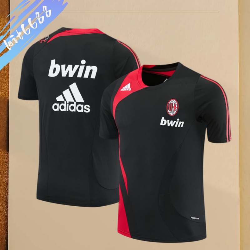 07/08 AC Milan retro training suit short sleeved football shirt