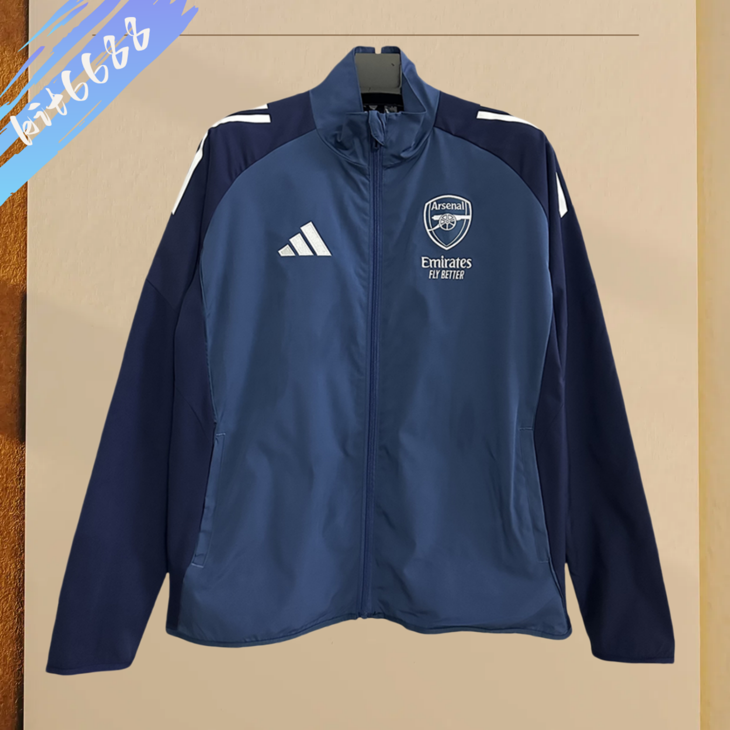 2025/2026 Arsenal Lake Blue Football Windbreaker