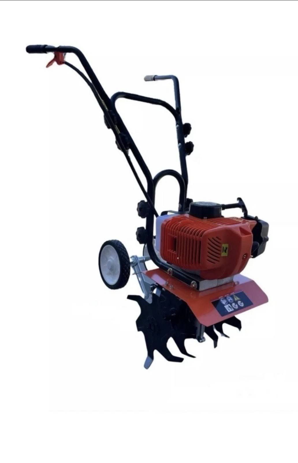 Eglemtek Motozappa Con Motore 2 Tempi A Scoppio Da 52 Cc Motocoltivatore 4 Lame Arancione