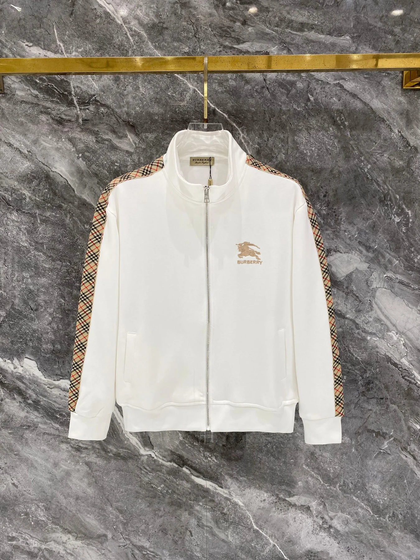 Burberry Trainingsanzug 26SS Stickerei Weiß Trainingsanzüge MX594704