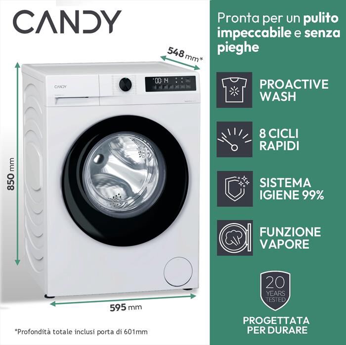 CANDY - Lavatrice 9Kg GD 49B8-S Classe A-Bianco