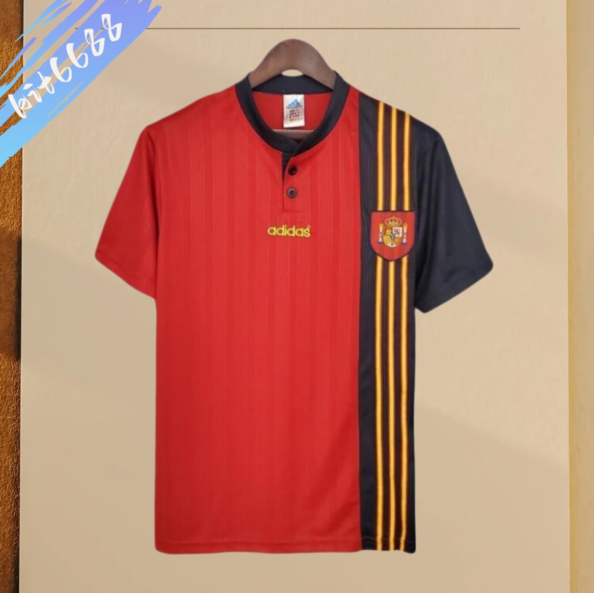 1996 Spain home Retro Football Shirt