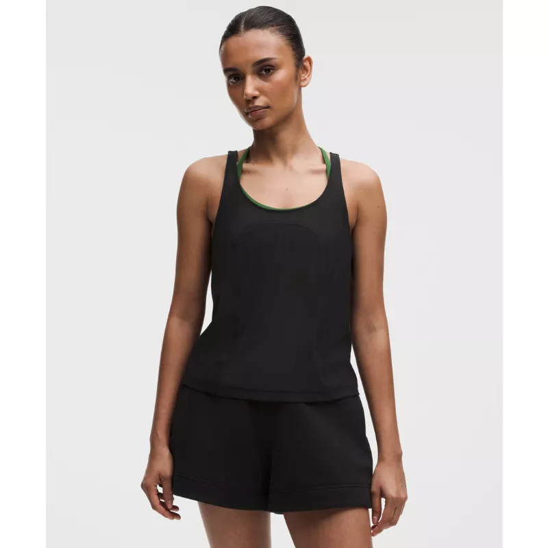 Stretch Mesh Relaxed-Fit Tank Top