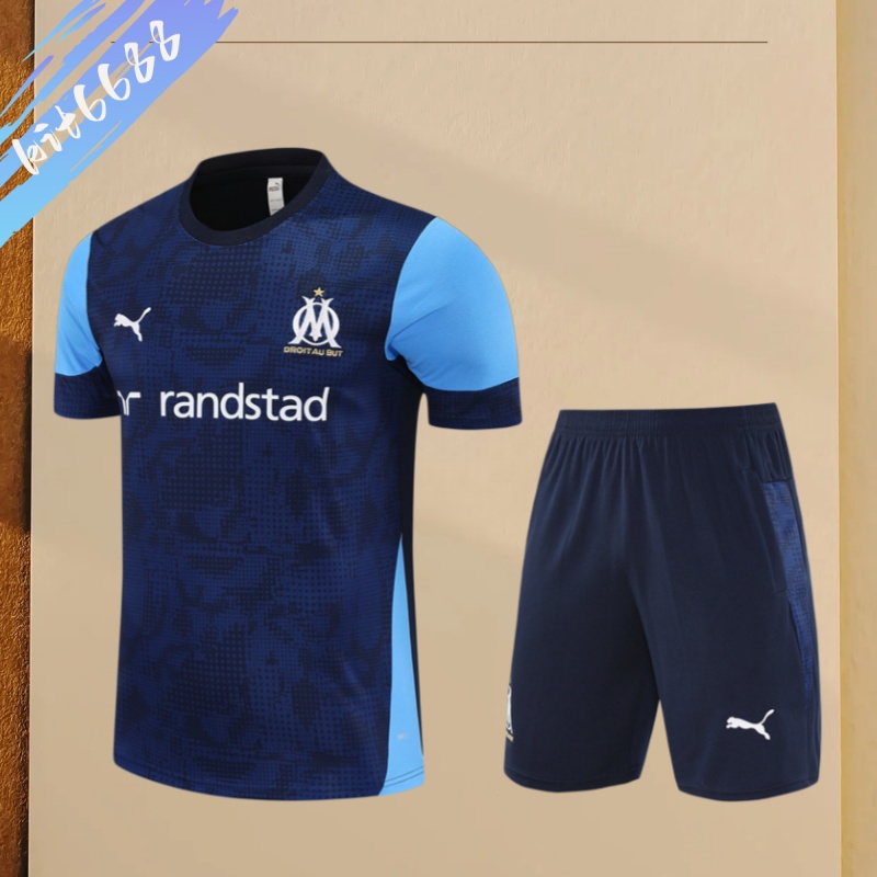25/26 Marseille Short Sleeve Training Suit (Adult and Children's Set)