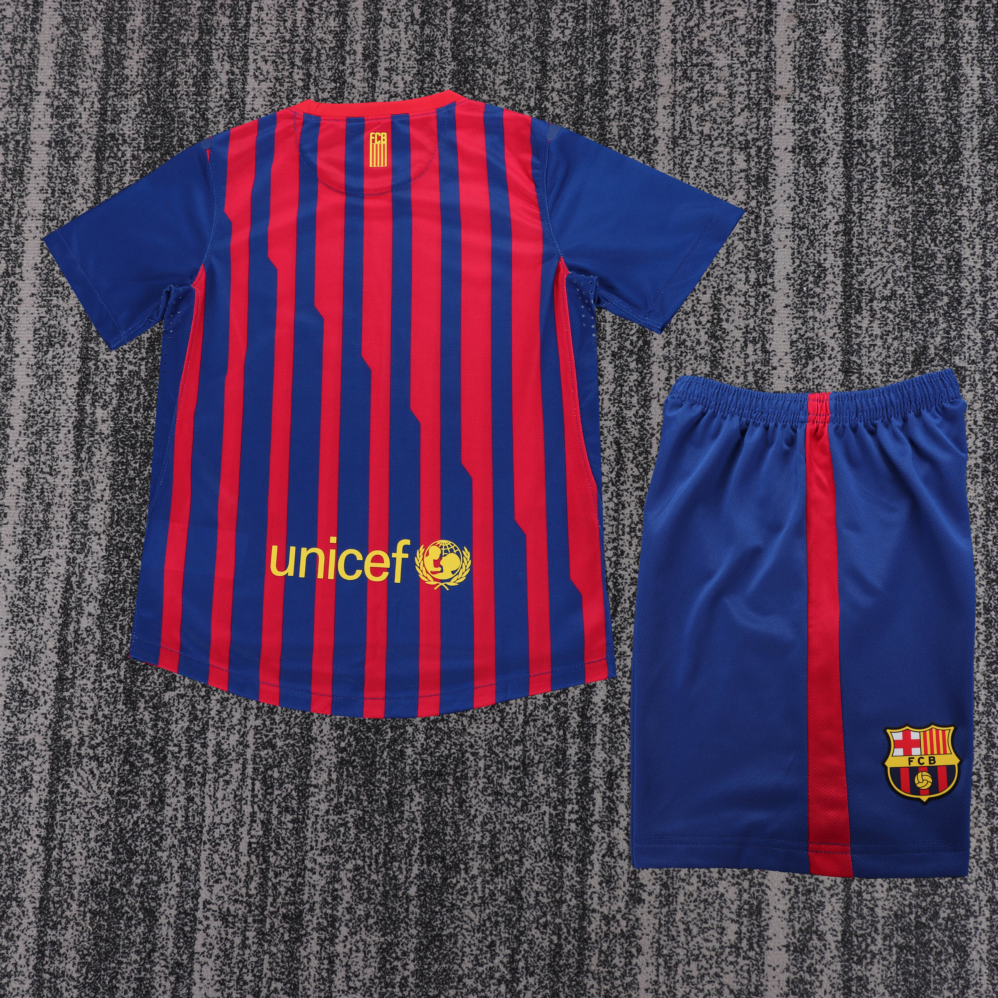 2011/2012 Barcelona home Retro Kids Kit(Kids Kit)