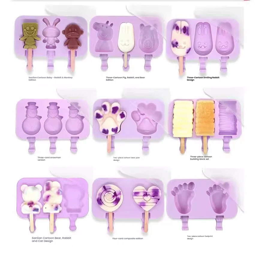 Cartoon Silicone Ice Pop Molds