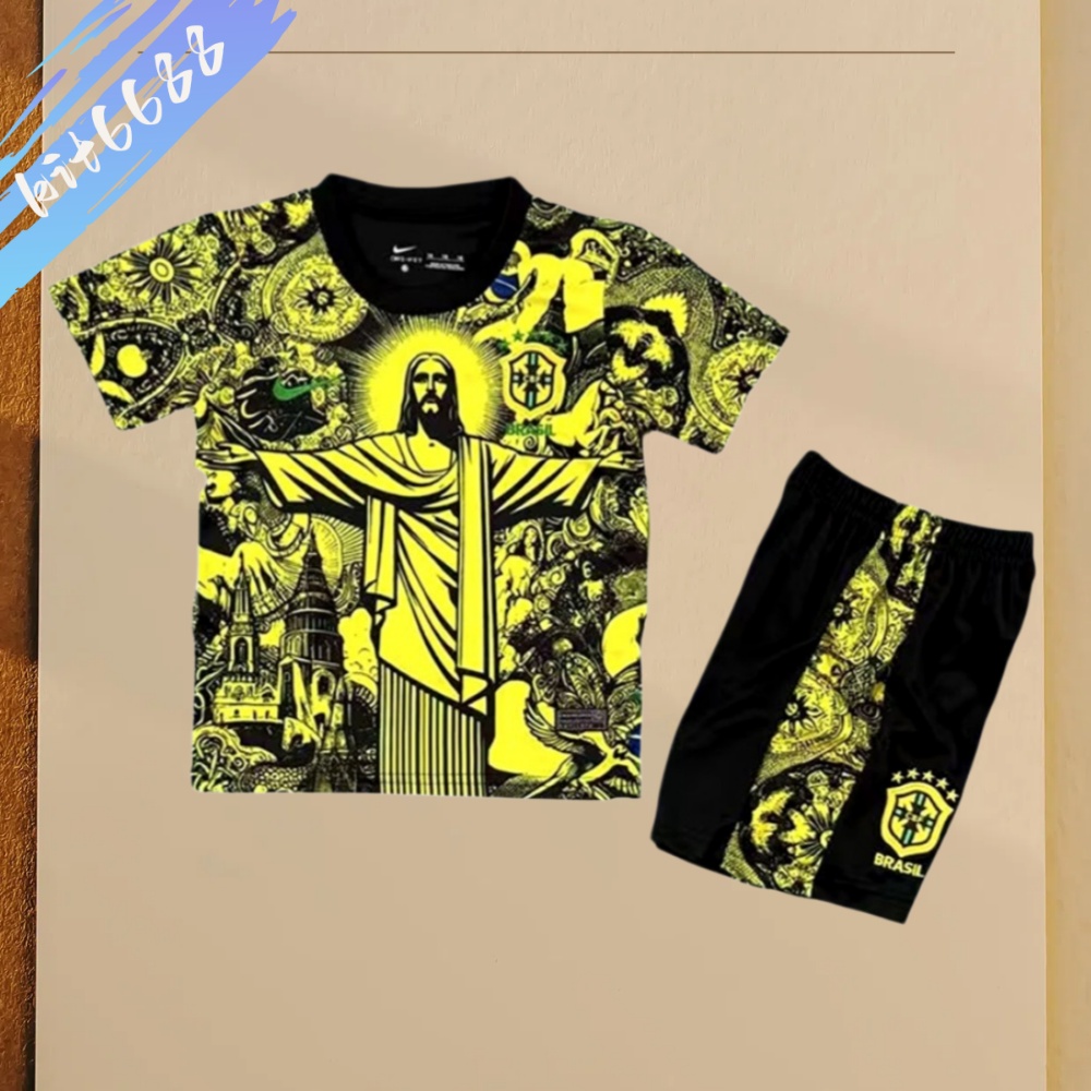 2025/2026 Brazilian Special Edition Football Shirt (Kids Kit socks ）