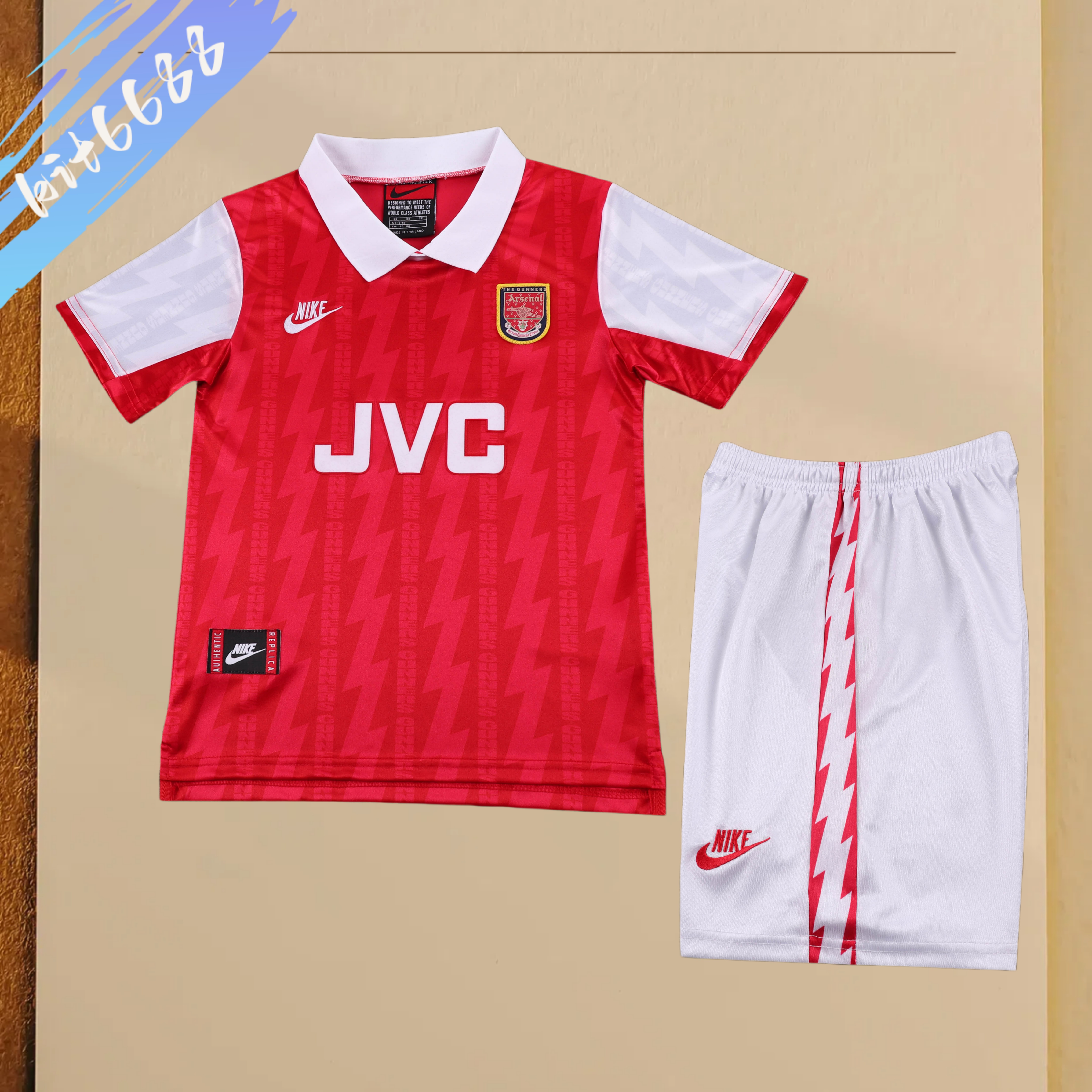 93/94 Arsenal Home Retro Football Shirt (Kids Kit)