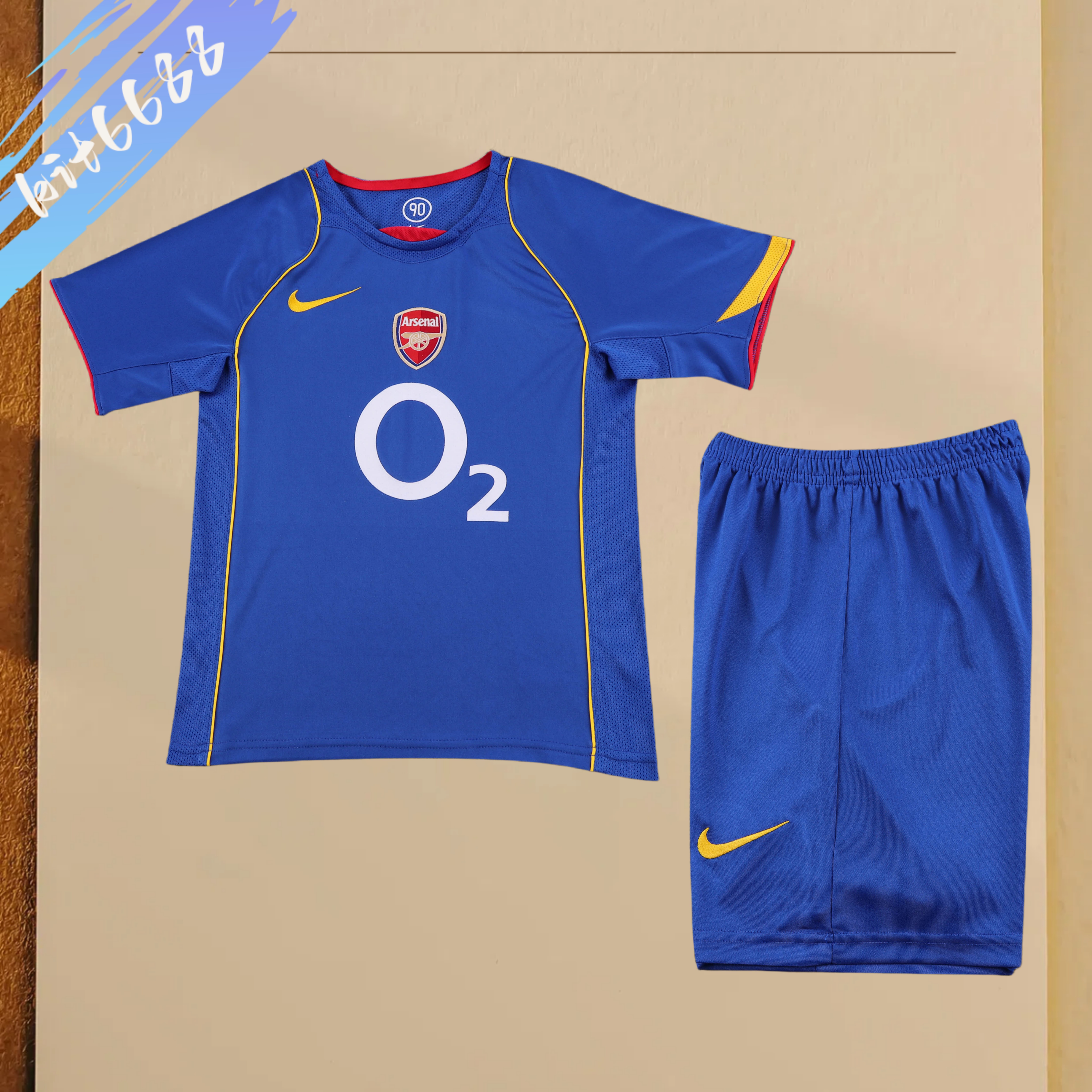 04/05 Arsenal Away Retro Football Shirt (Kids Kit)