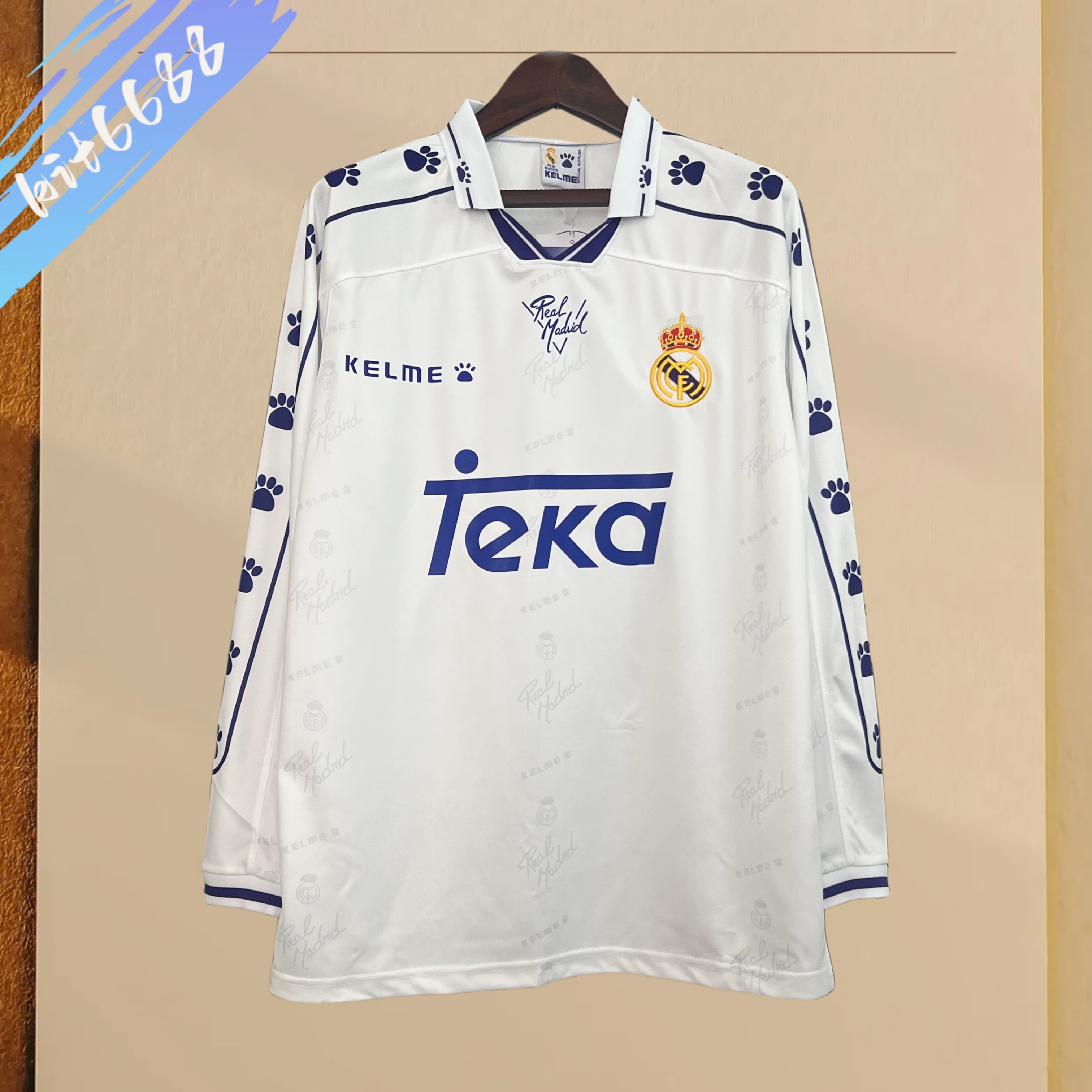 1994/1996 Real Madrid home Long Sleeve Retro Football Shirt