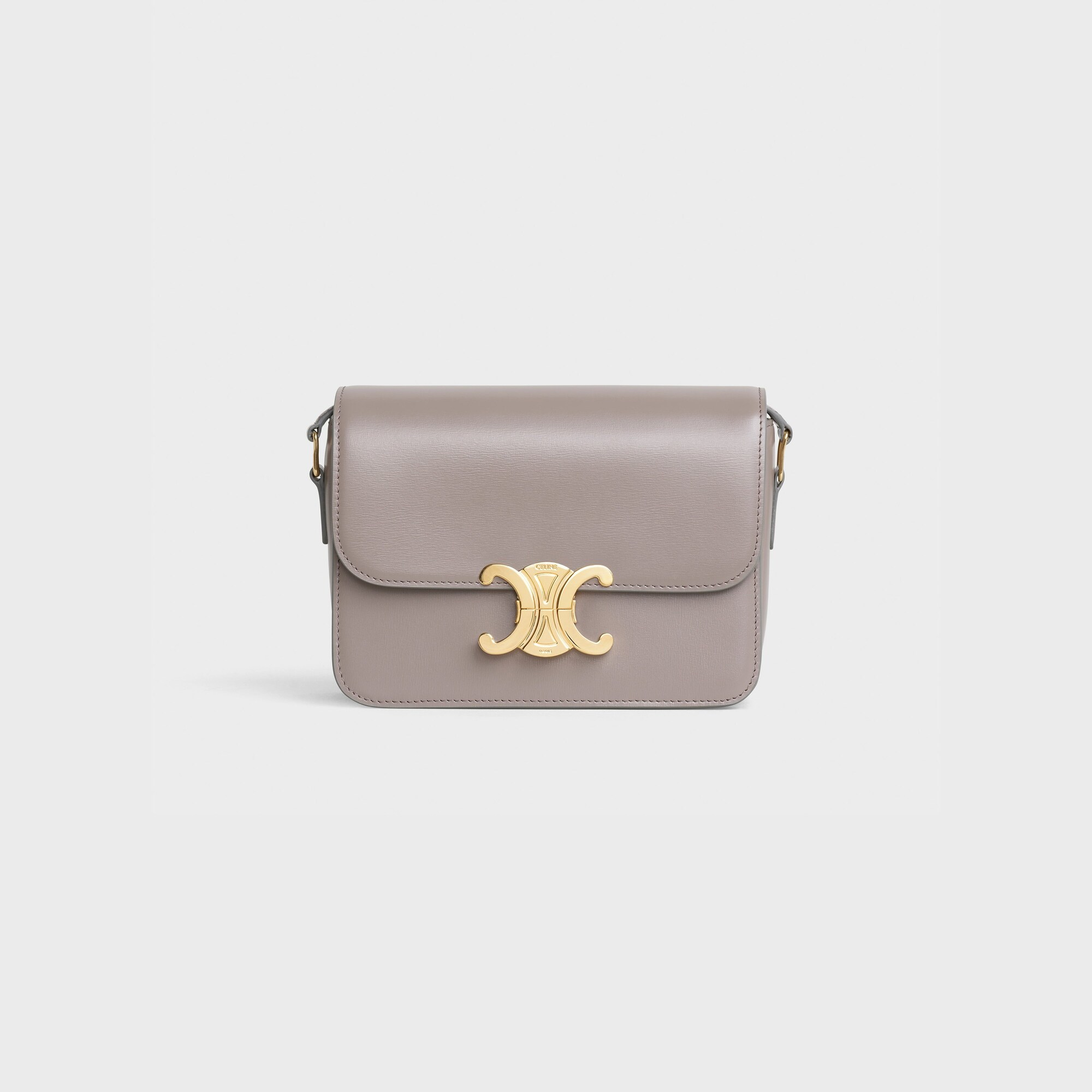 TEEN TRIOMPHE BAG IN shiny calfskin PEBBLE