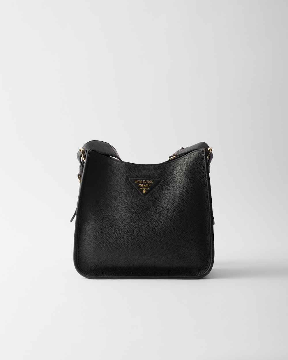 Medium leather bag Black