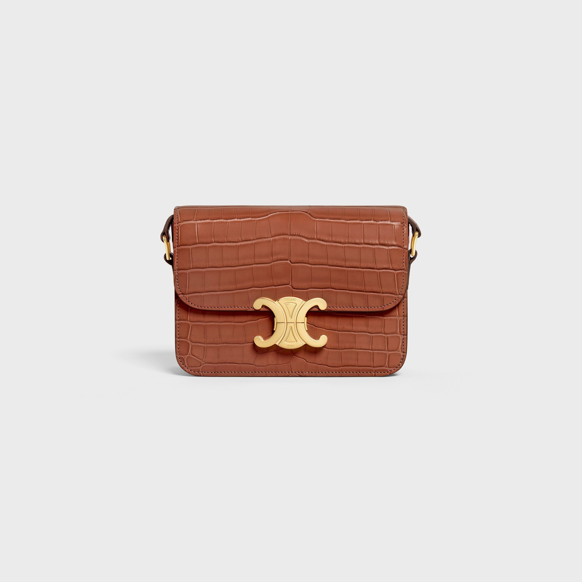 Teen Triomphe Bag in Crocodile TAN