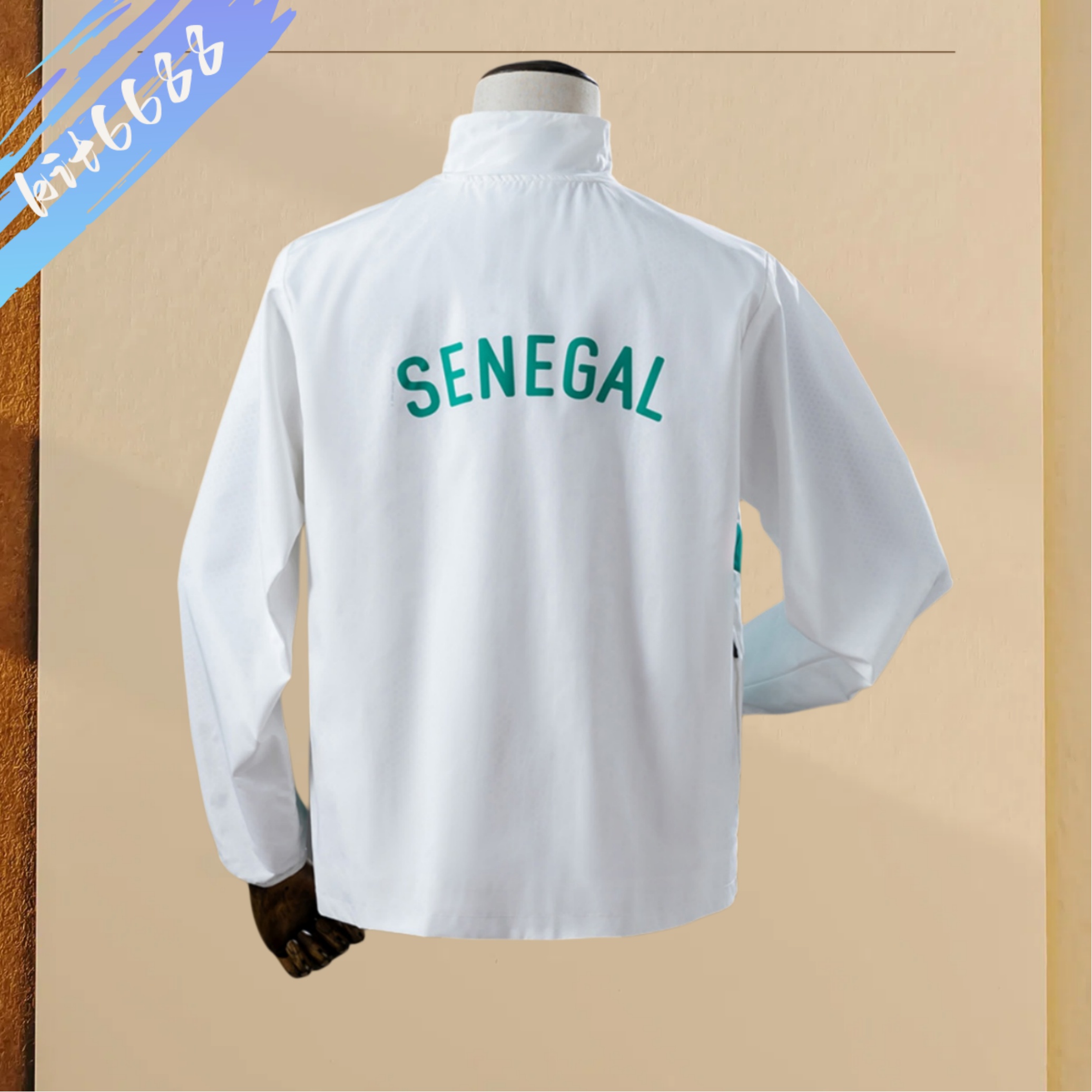 2026 Senegal White waterproof windbreaker