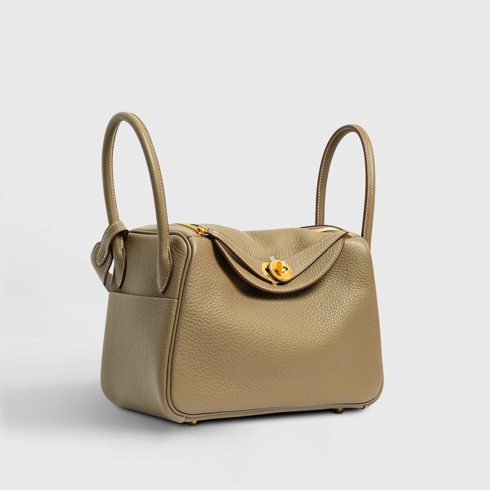 Hermès Lindy 26 Clemence Etoupe Gold Hardware