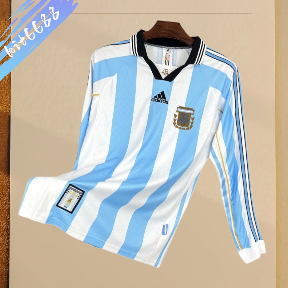 1998 Argentina Long Sleeve Vintage Football Shirt