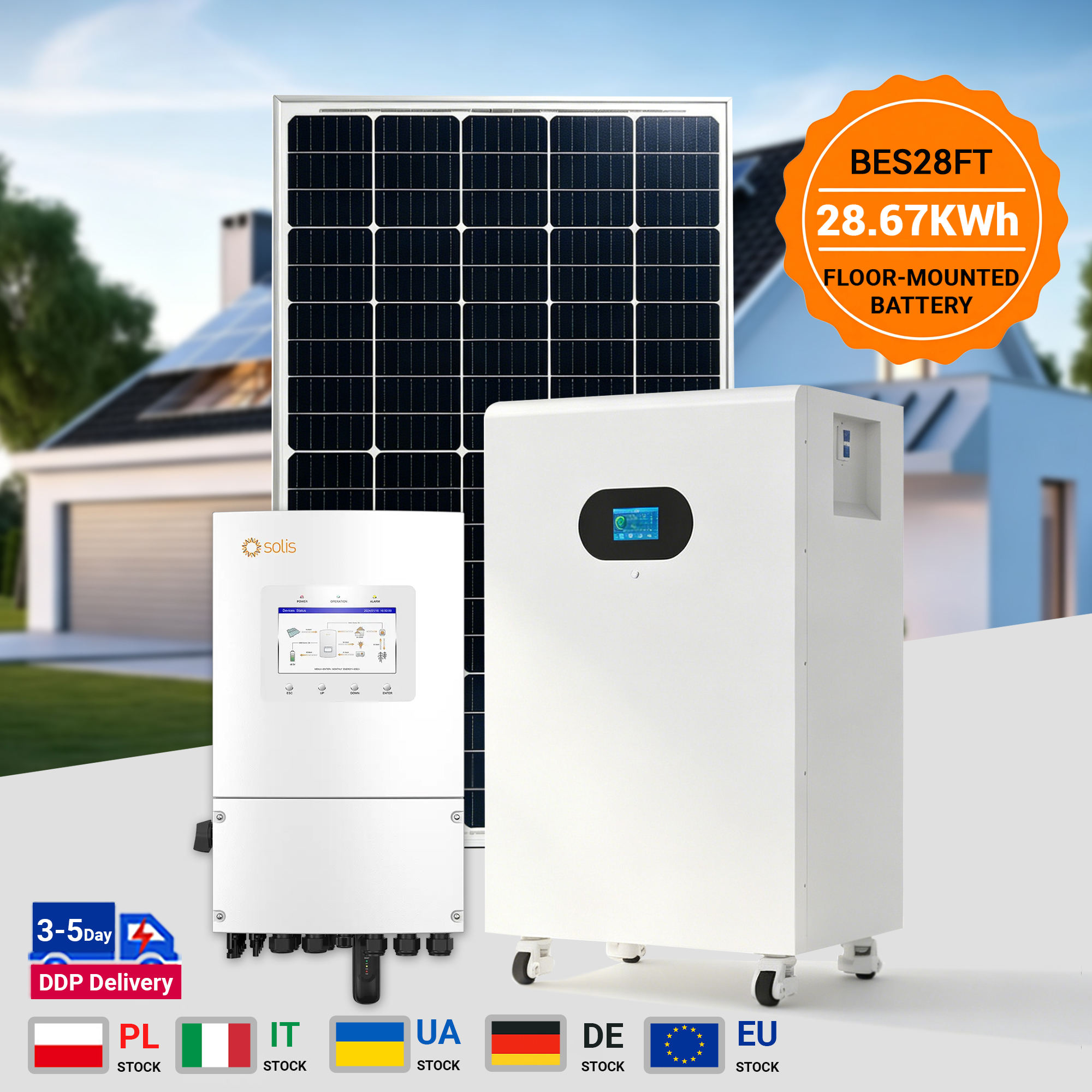 51.2V 560Ah 2P16S 28.67KWH Floor Mounted Battery