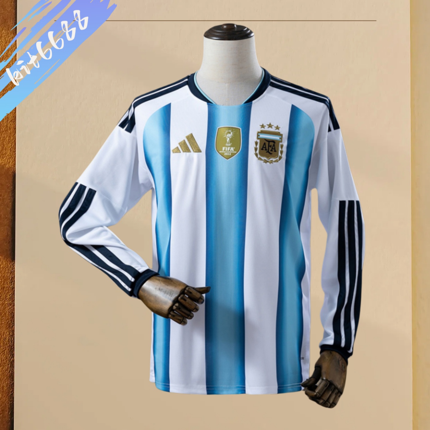 2006 Argentina home Long-sleeved Football Shirt (Fan Edition)