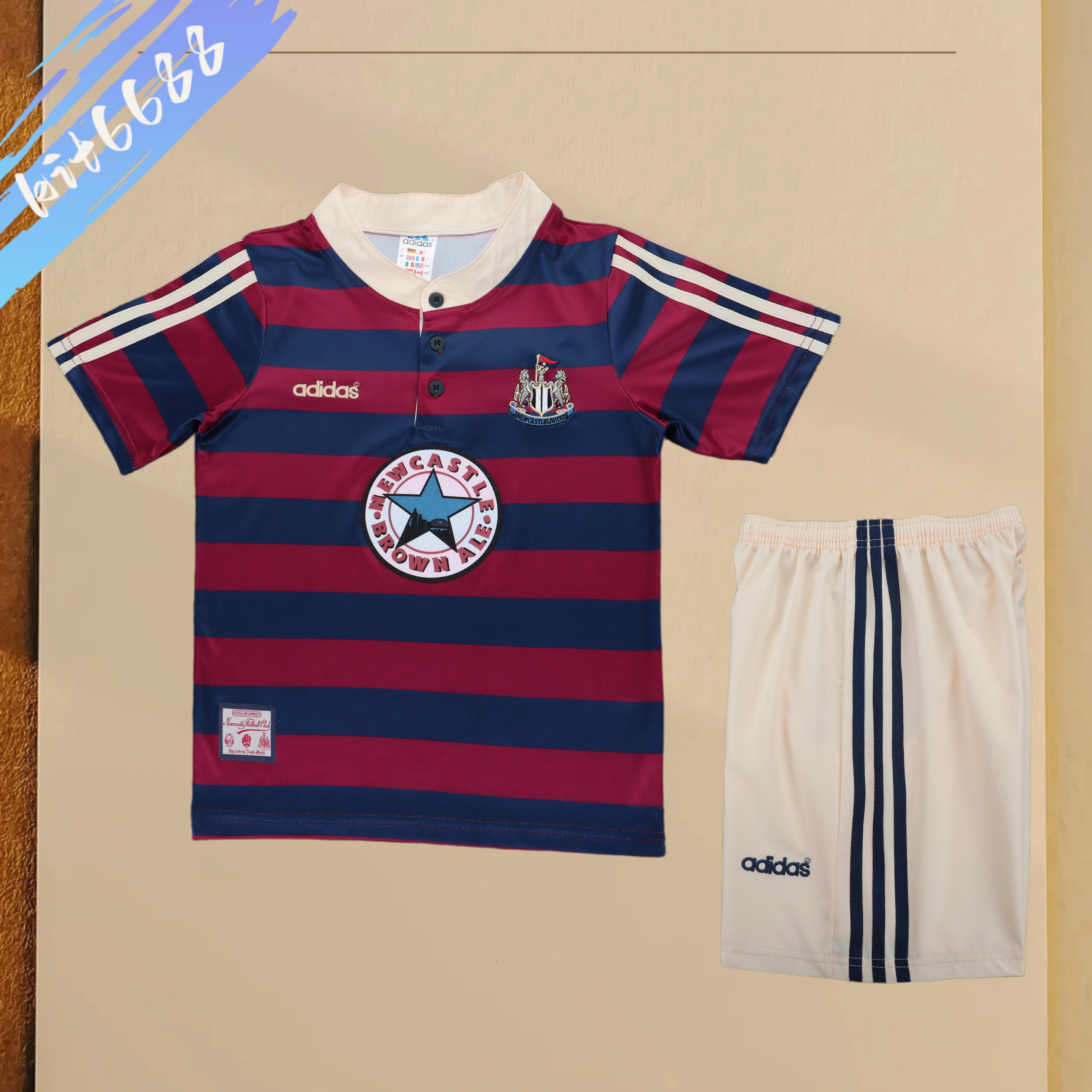 1995/1997 Newcastle United Away Retro Football Shirt Kids Kit