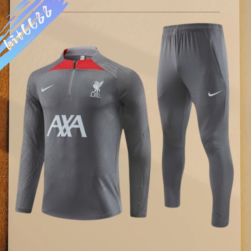 23/24 Liverpool dark gray Half Zip Training Kit (Adult Kids Kit)