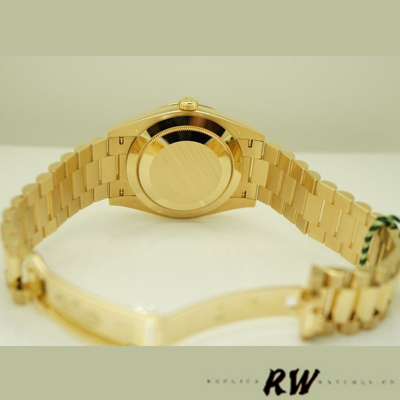 Rolex Day-Date 228398TBR Silver Roman Numeral Dial Diamond Bezel 40mm Mens Replica Watch