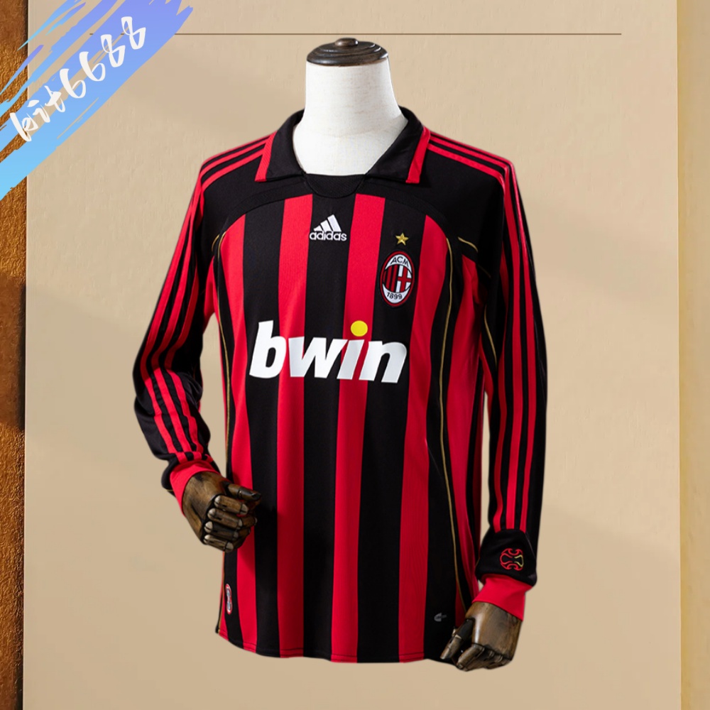 2006/2007 AC Milan home Retro Long Sleeve Football Shirt