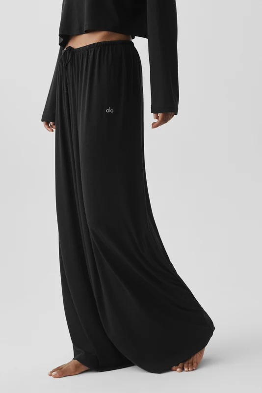 Semi Sheer High-Waist Oasis Wide Leg Pant (Regular)