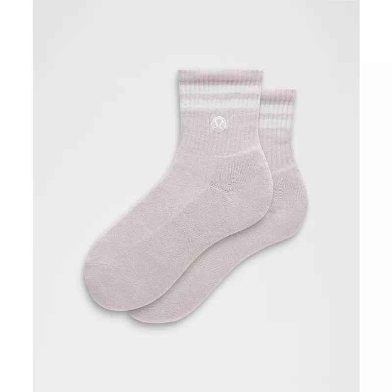 Unisex Daily Essential Quarter Socks Stripe