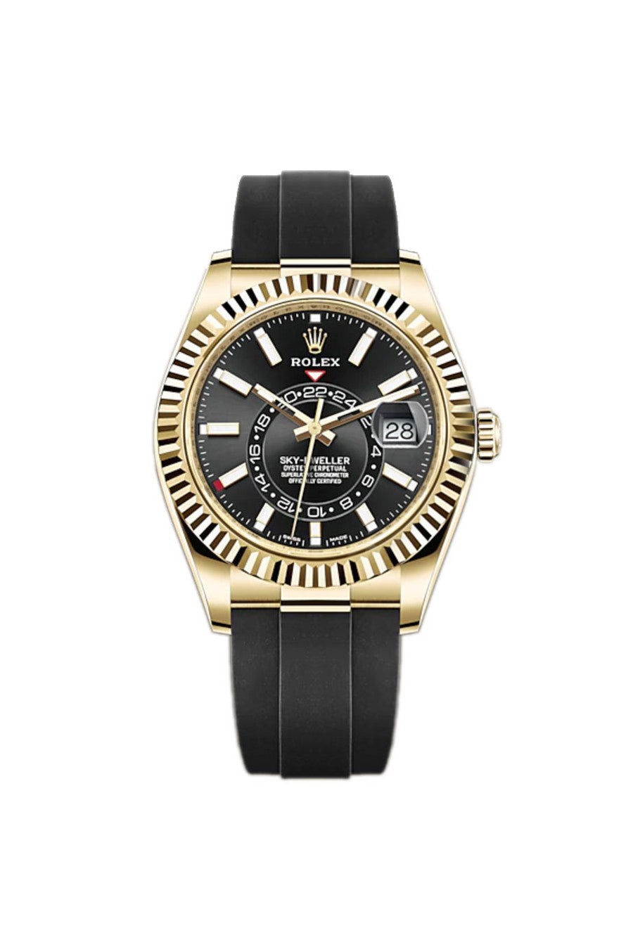 Rolex Sky-Dweller 18k Yellow Gold Men's Luxury Watch 326238-0009