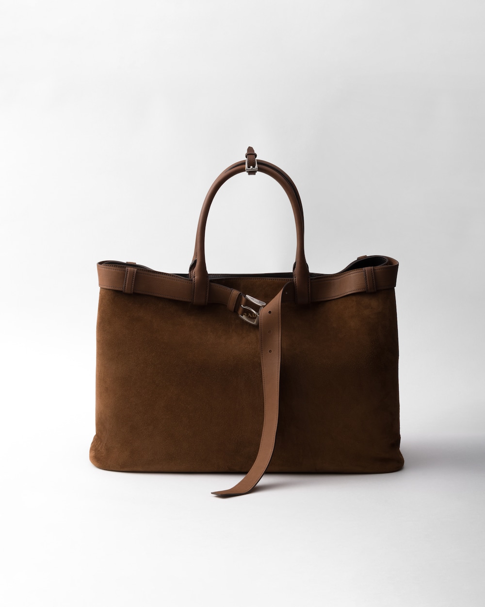 Prada Aimée medium suede shoulder bag Cocoa Brown