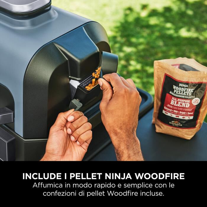 NINJA - Barbecue elettrico Woodfire Pro Connect XL OG901EU-Blu