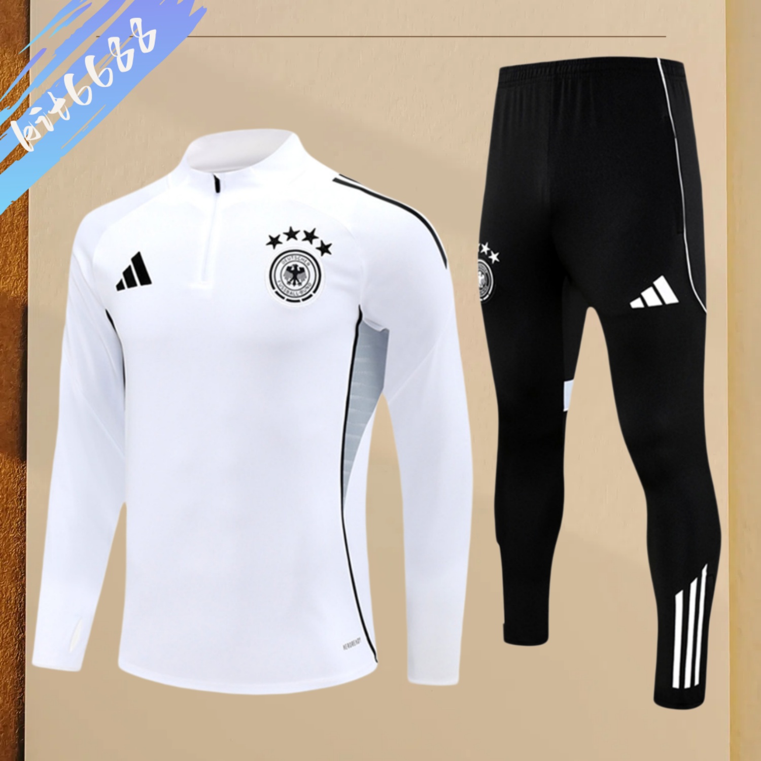 2025/2026 Germany Half Zip Kids Jersey (Kids Kit)