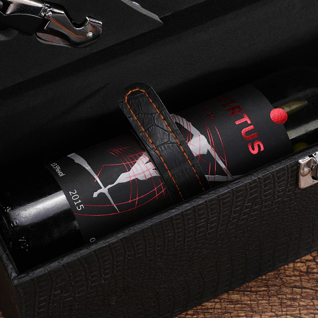 Direct-from-manufacturer wine gift boxes Single-bottle wine packaging boxes Available in multiple colors with custom logo printing