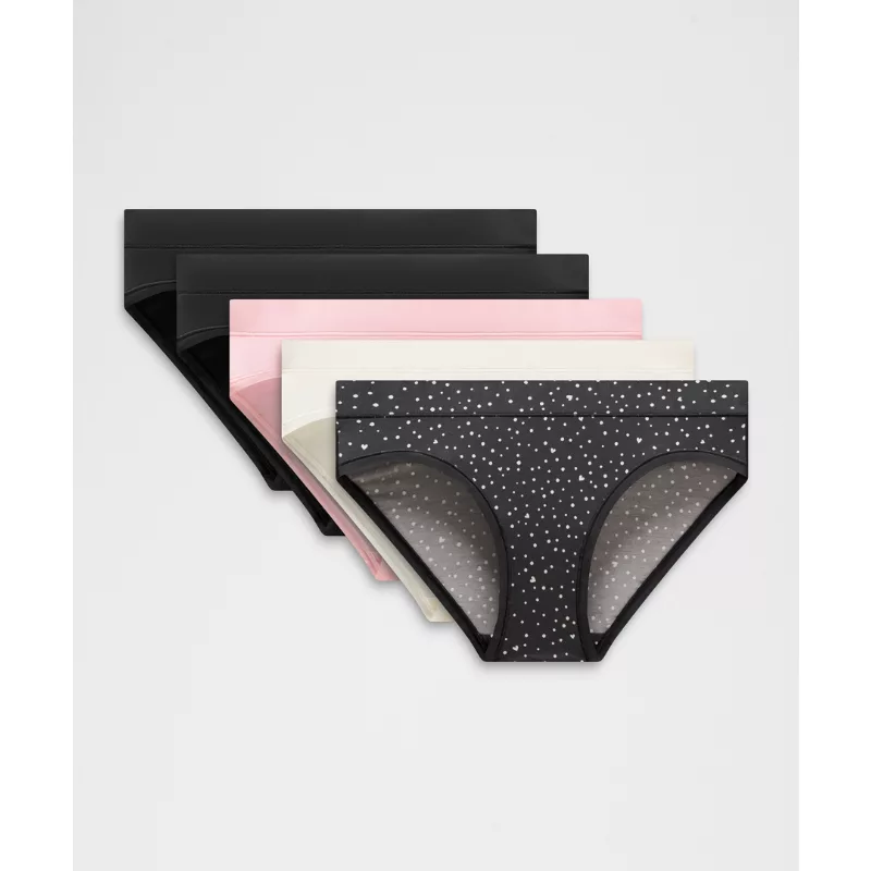 UnderEase Mid-Rise Bikini Underwear 5 Pack