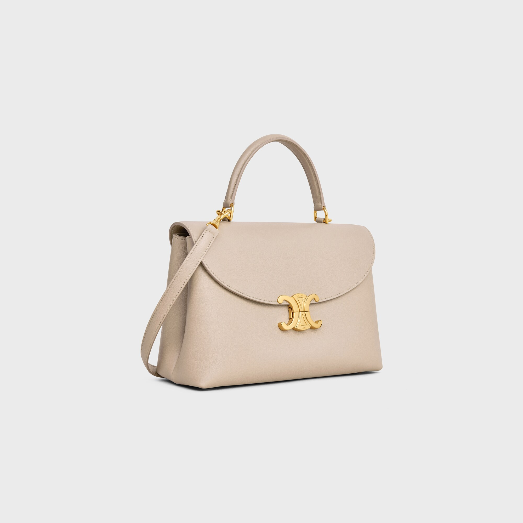 MEDIUM NINO BAG IN SUPPLE GRAINED CALFSKIN CAPPUCCINO