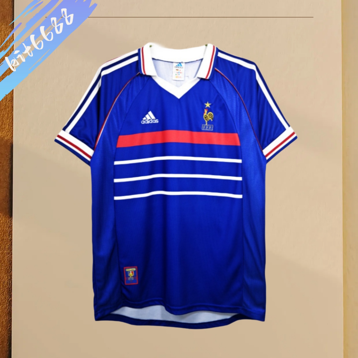 1998 France Away Retro Football Shirt （No English Edition）