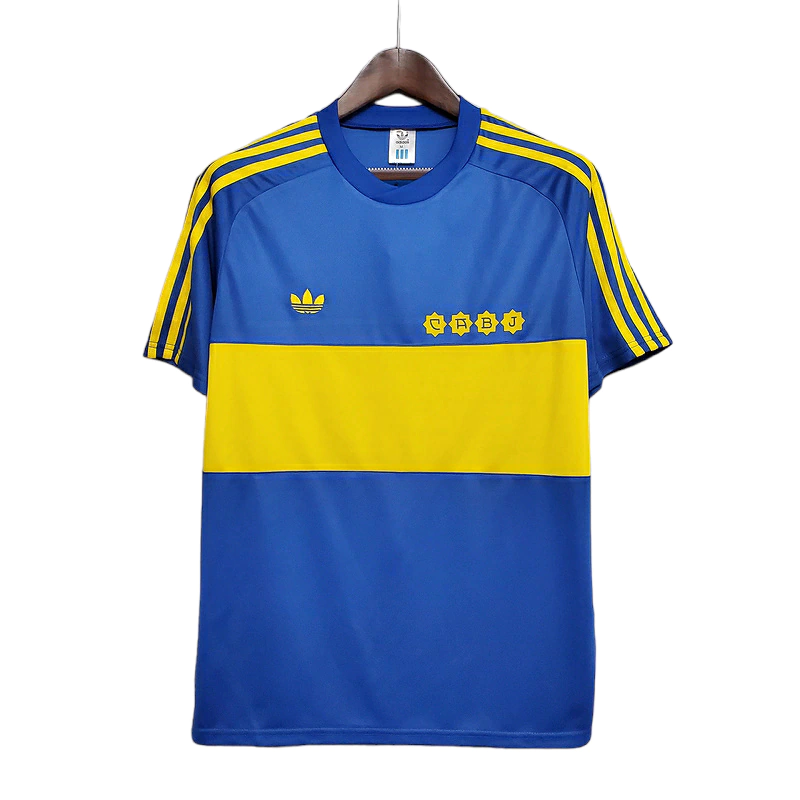 Boca Juniors 1981 vintage jersey blue with yellow details