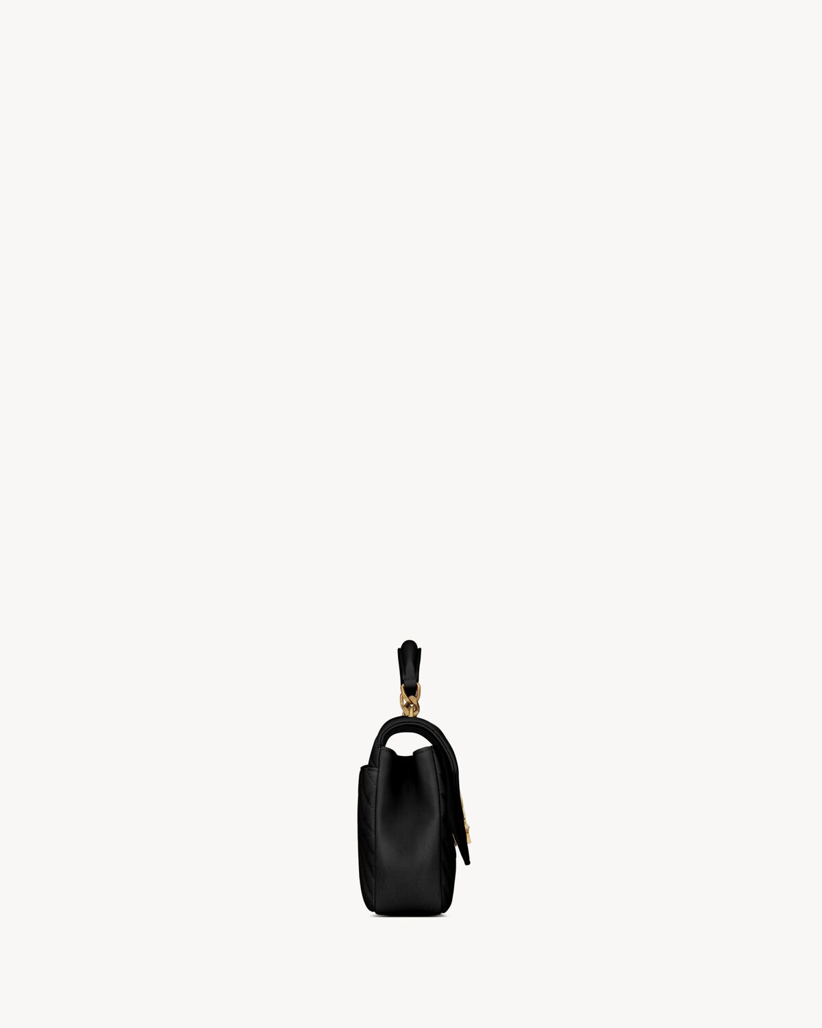 college medium in quilted leather BLACK