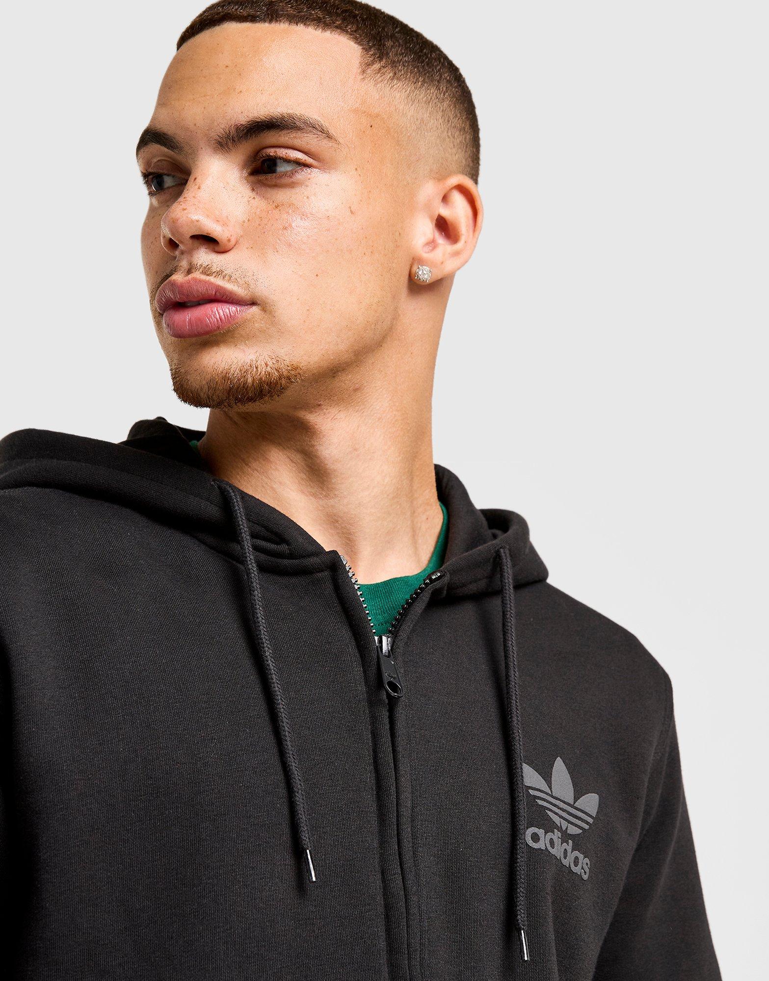 adidas Originals Trefoil Puffy Logo Full Zip Hoodie