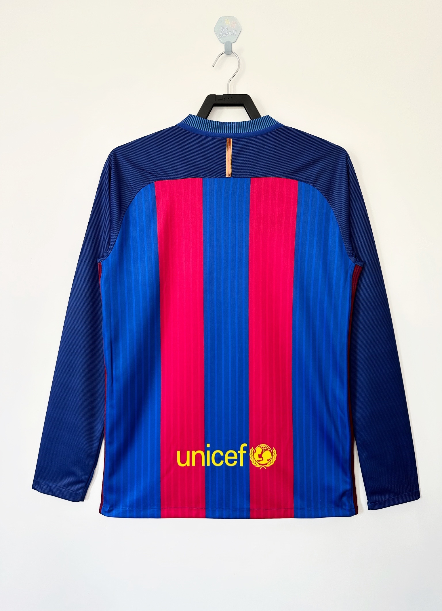 16/17 Barcelona  home long sleeves Retro Football Shirt