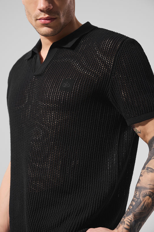 Open-Knit Polo