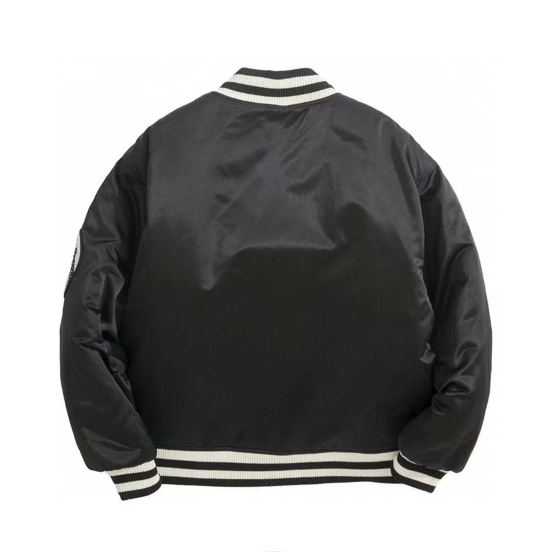 Louis Vuitton 2024FW Rhinestone Bomber Jacket Schwarz DT035718